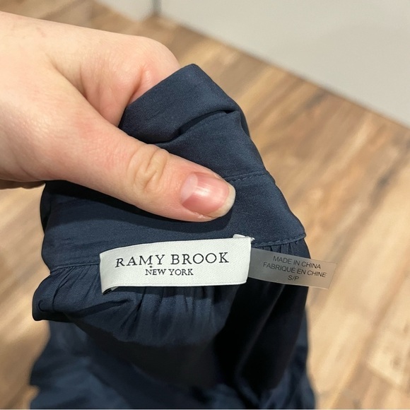 Ramy Brook Women's Blue Becky Belted Button Front Mini Dress - Picture 15 of 15